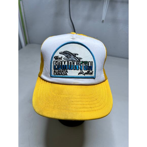 Vintage 90’s Mesh Snapback Patch Trucker Hats Alberta Canada - EDMONTON - Y2K - Picture 1 of 10